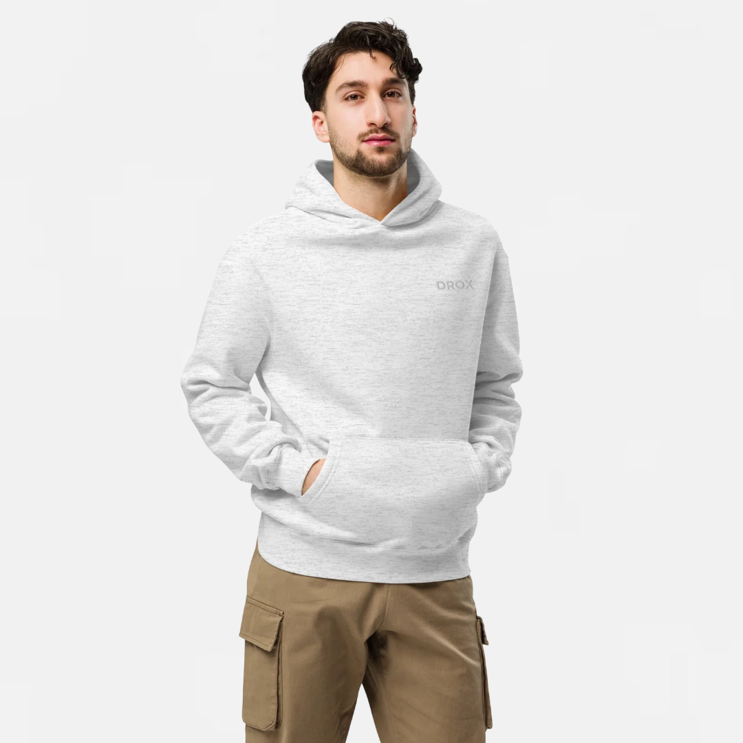 DROX // Heather Grey Unisex oversized hoodie