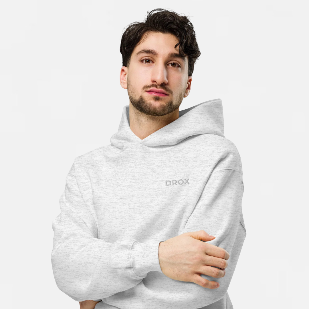 DROX // Heather Grey Unisex oversized hoodie